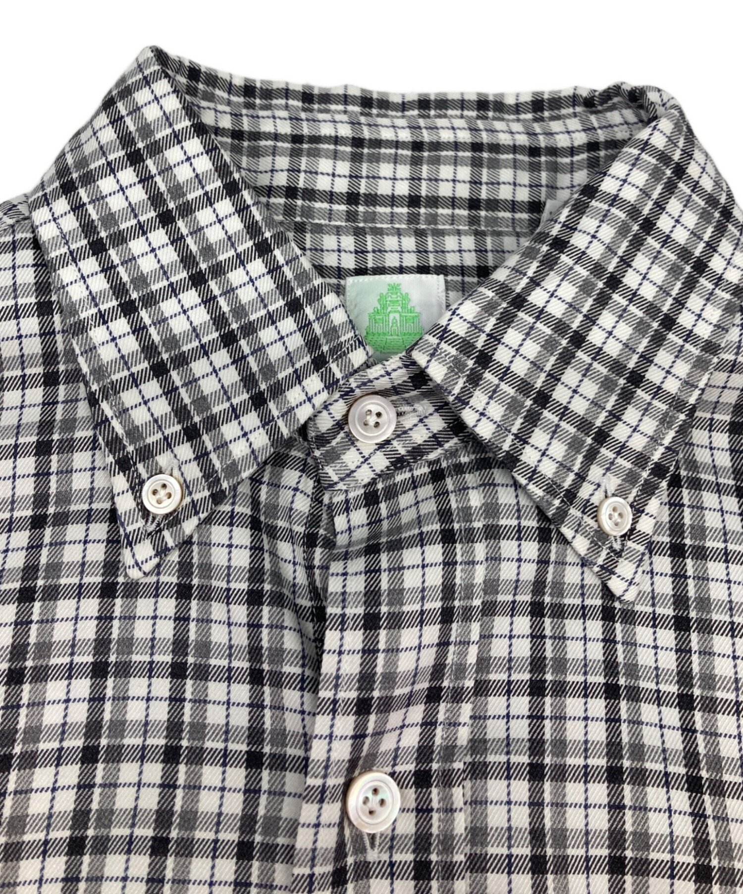 r*a様 フィナモレ FINAMORE チェック シャツ M 中古美品 中古・古着通販】finamore (フィナモレ) ボタンダウンチェックシャツ