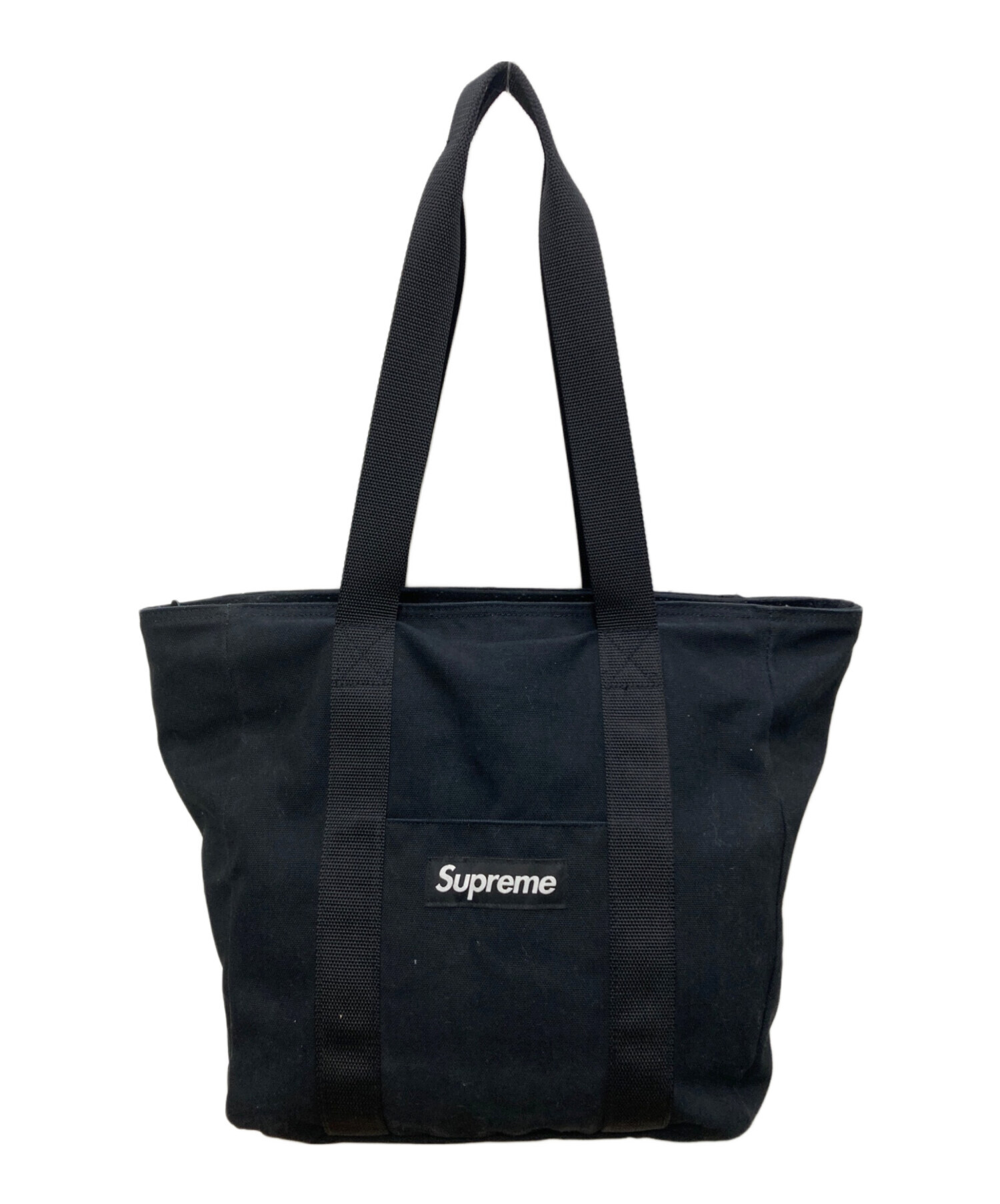 【最終値下げ】シュプリーム トートバッグ ブラック キャンバス 中古・古着通販】SUPREME (シュプリーム) CANVAS TOTE/キャンバス