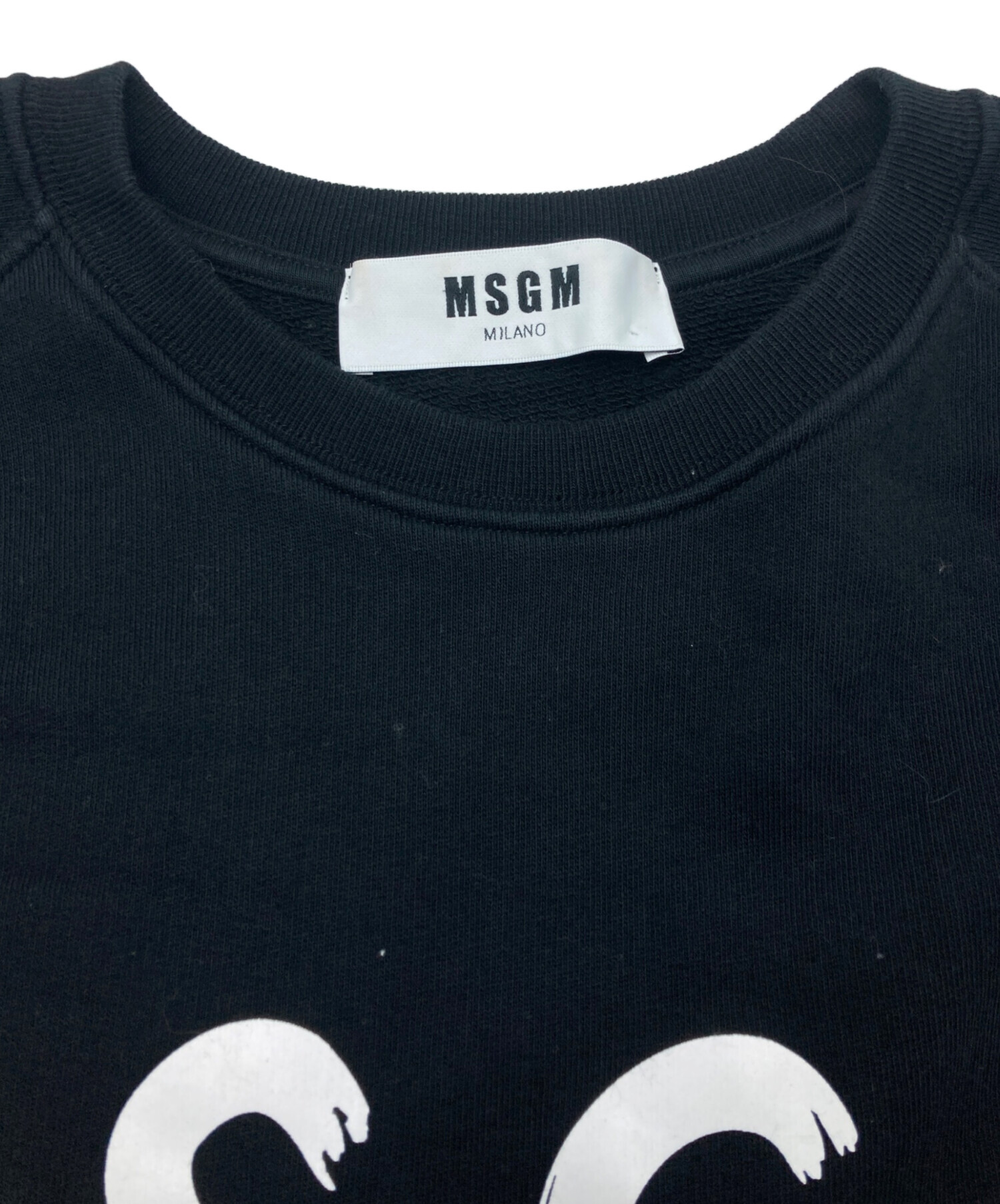 中古・古着通販】MSGM (エムエスジーエム) ロゴスウェット ブラック