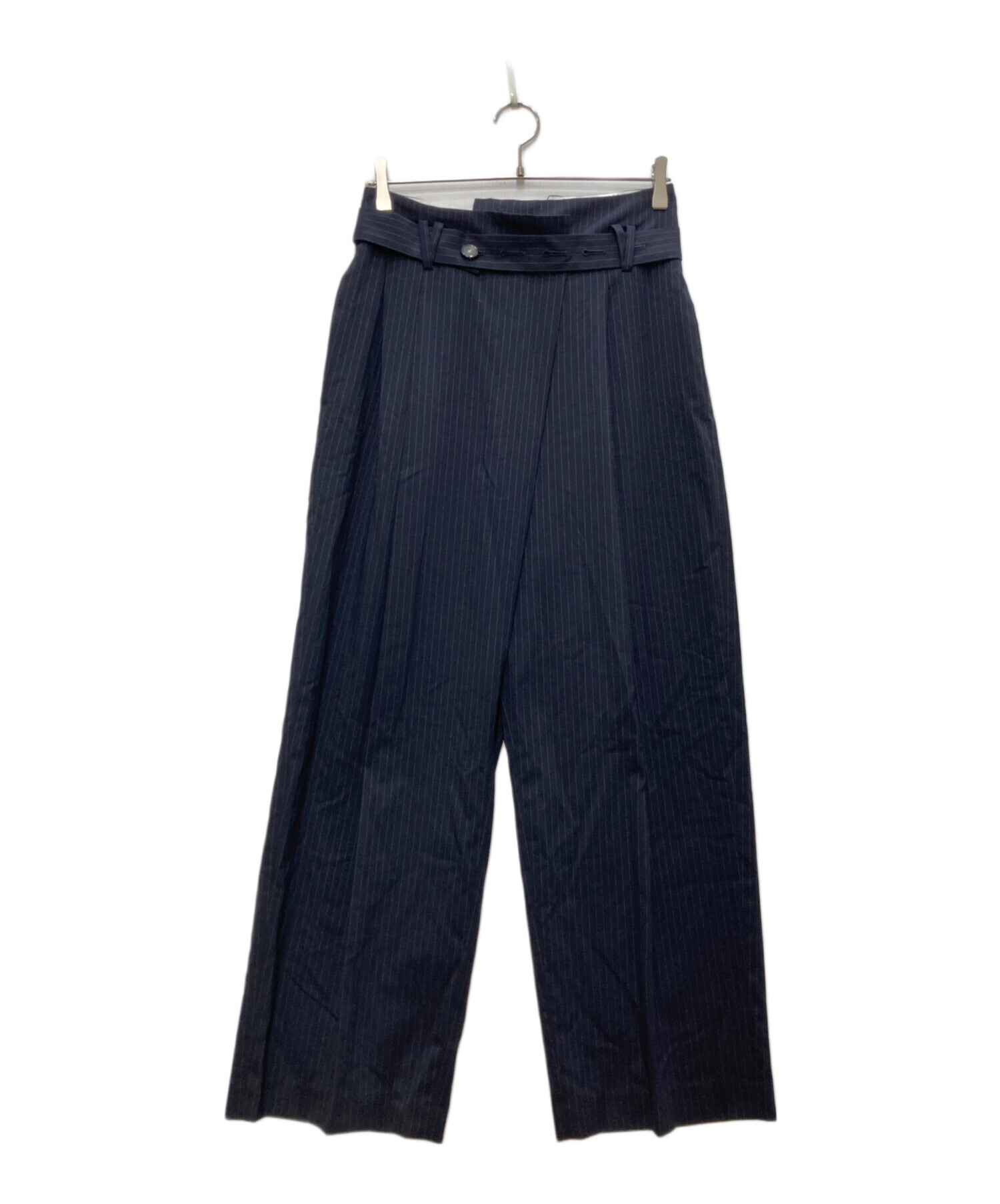 中古・古着通販】ENFOLD (エンフォルド) BELT WIDE-STRAIGHT TROUSERS