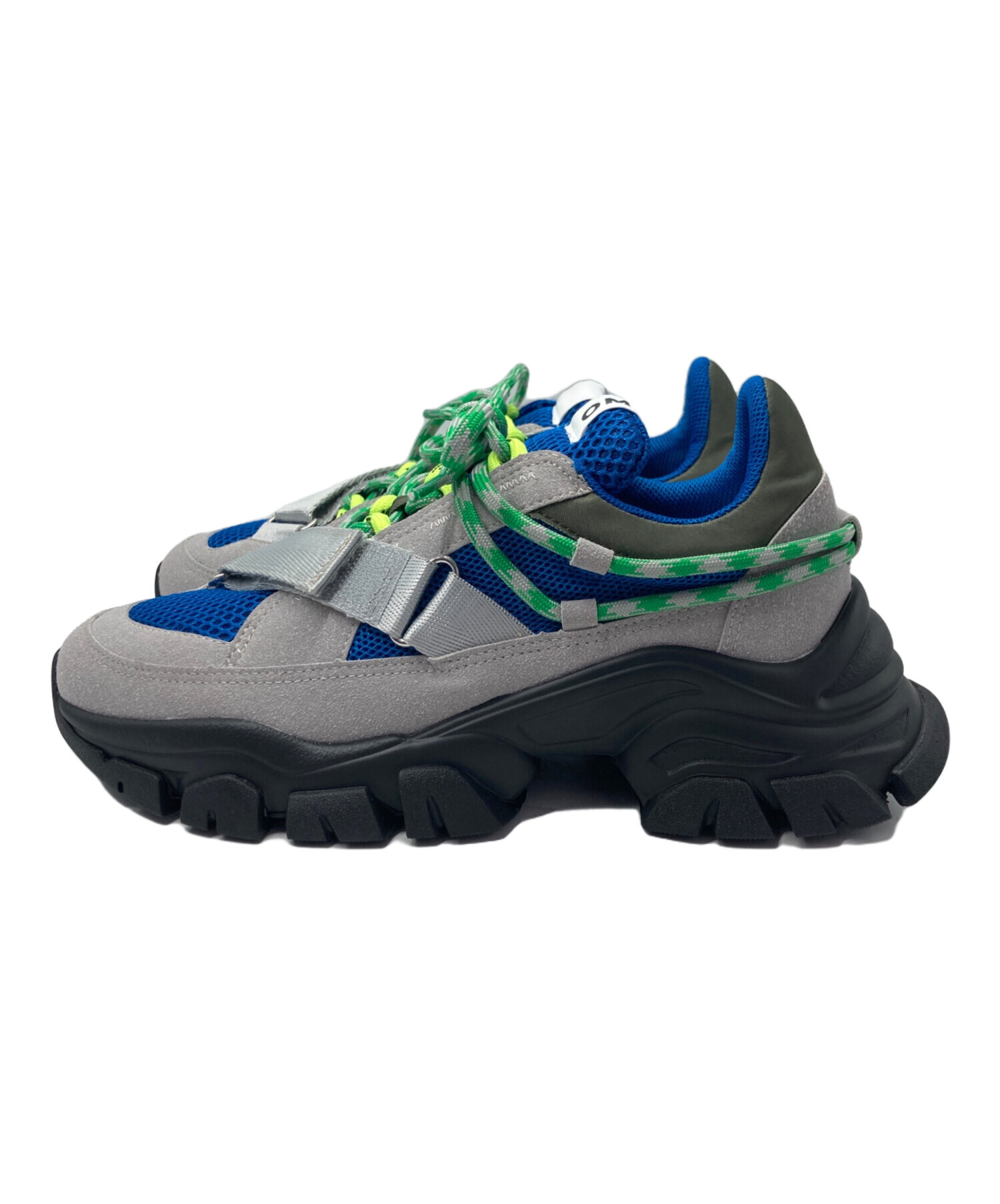 Tomo様【新品】OMMO◎TWIST LACE BELTED SNEAKERS 中古・古着通販】OMMO (オーエムエムオー) TWIST LACE BELTED SNEAKERS