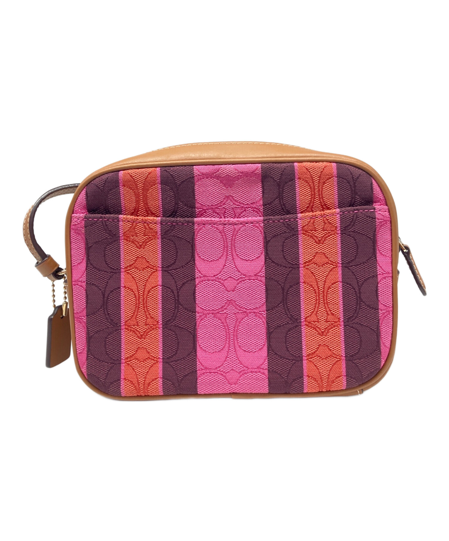 中古・古着通販】COACH (コーチ) ショルダーバッグ ベージュ×ピンク 