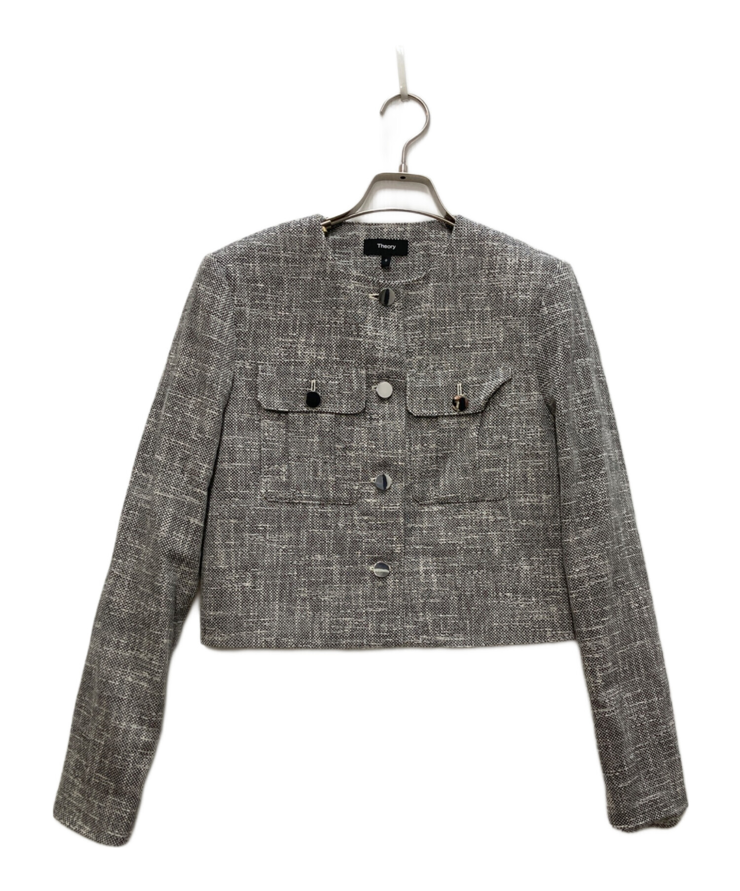 セオリー　グレージャケット 中古・古着通販】theory (セオリー) ツイードジャケット グレー