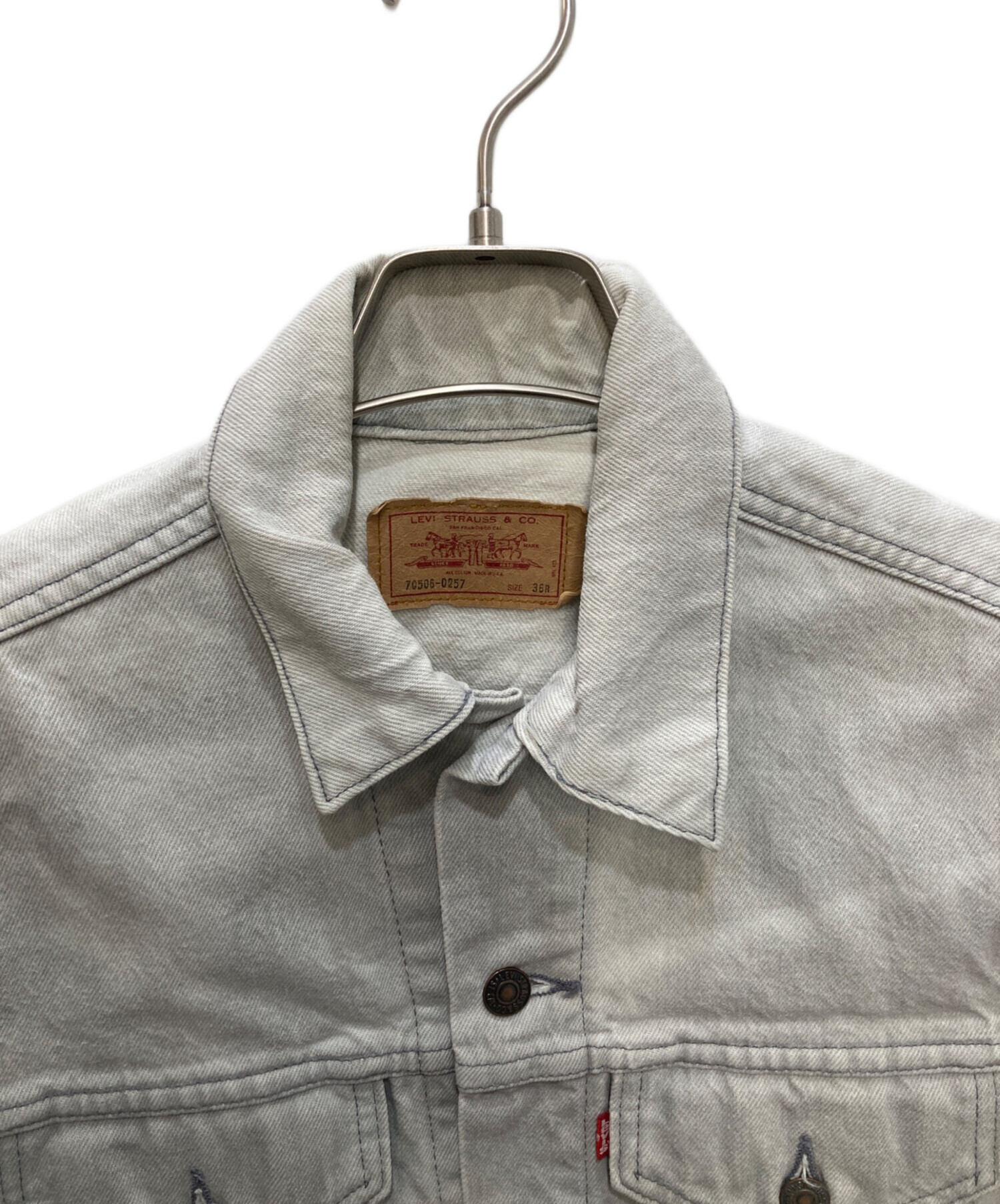 中古・古着通販】LEVI'S (リーバイス) 先染めデニムジャケット グレー