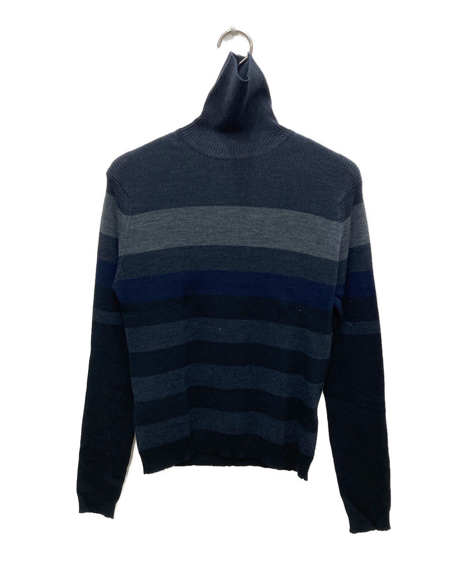 JOHN SMEDLEY ネイビー タートルネックセーター