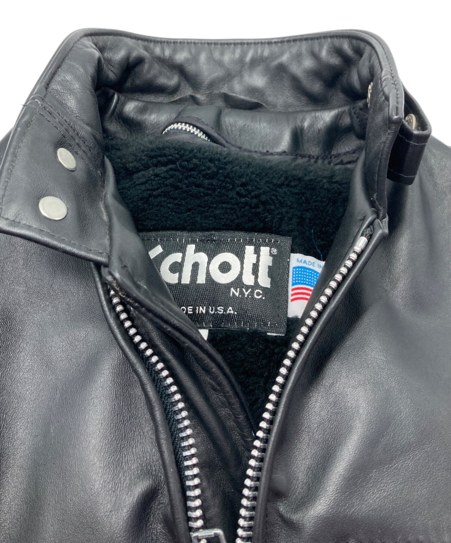 中古・古着通販】Schott (ショット) ライナー付シングルライダース
