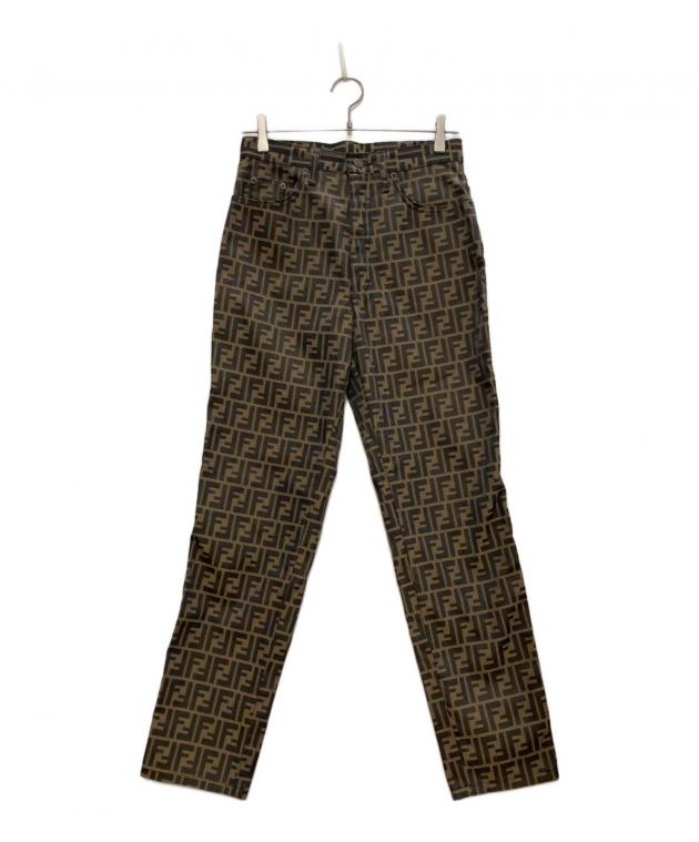 中古・古着通販】FENDI (フェンディ) オールドズッカ柄パンツ ブラウン