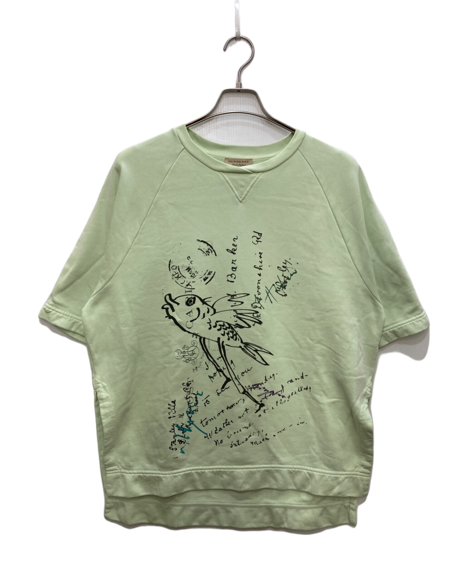 中古・古着通販】BURBERRY (バーバリー) 半袖スウェット グリーン 