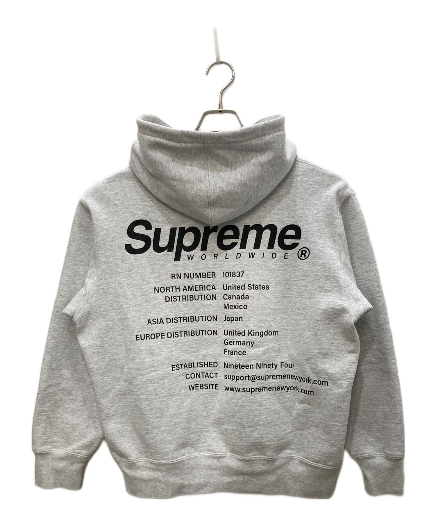 中古・古着通販】SUPREME (シュプリーム) Worldwide Hooded Sweatshirt 