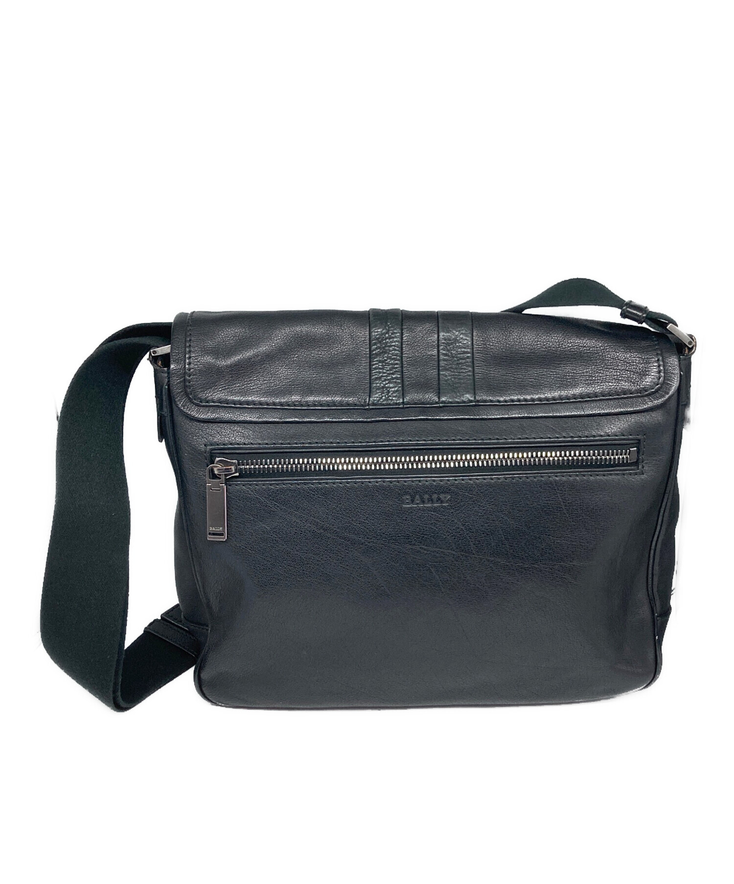 中古・古着通販】BALLY (バリー) スクエアレザーショルダーバッグ 