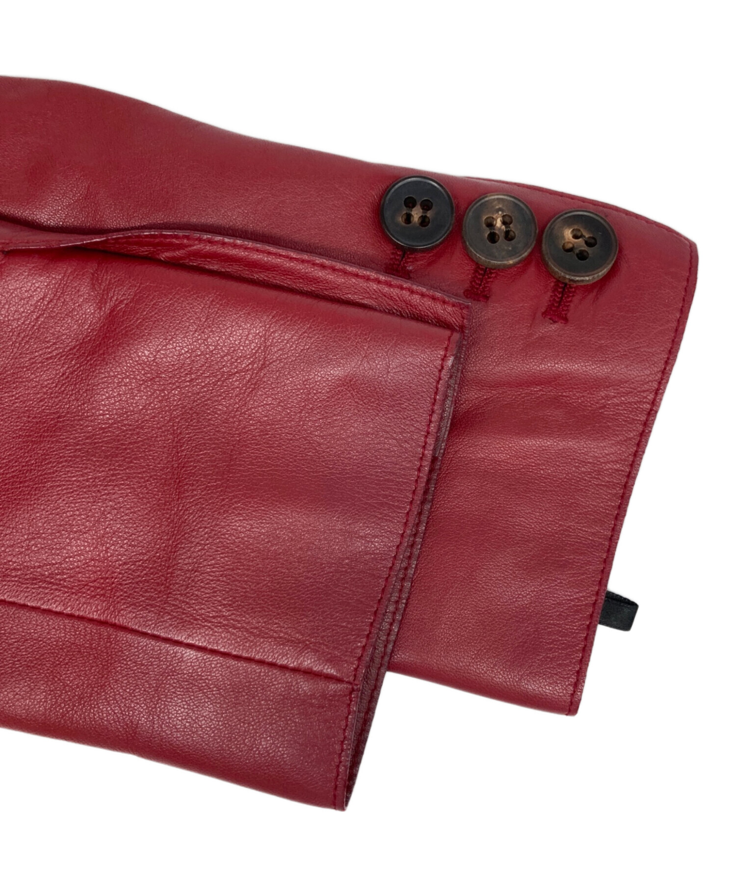 激安【極美品】ロエベ　LOEWE　テーラードジャケット　バーガンディ　サイズ36 中古・古着通販】LOEWE (ロエベ) オールドレザーテーラードジャケット