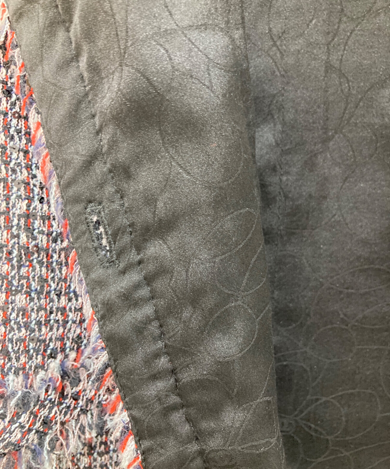 中古・古着通販】CHANEL (シャネル) ノーカラーツイードジャケット