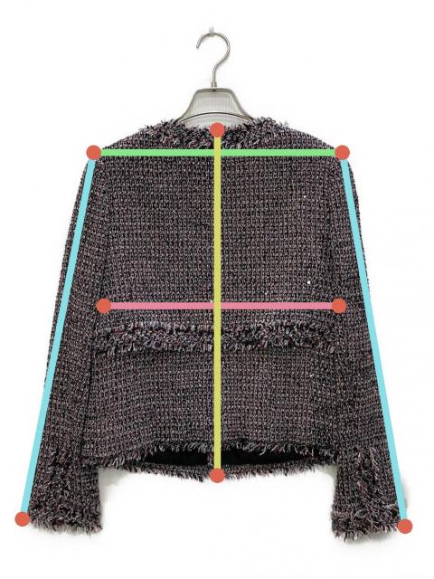 中古・古着通販】CHANEL (シャネル) ノーカラーツイードジャケット