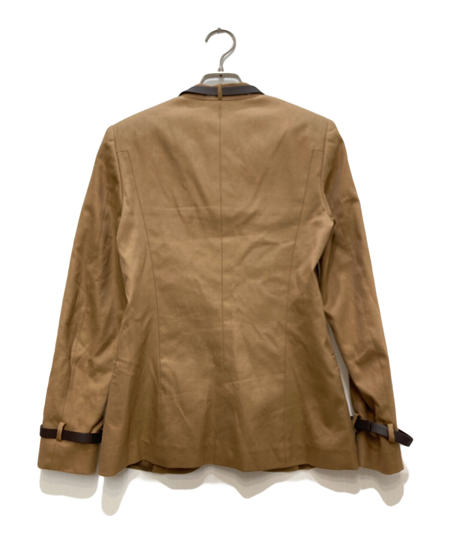 中古・古着通販】GUCCI (グッチ) ノーカラージャケット ベージュ