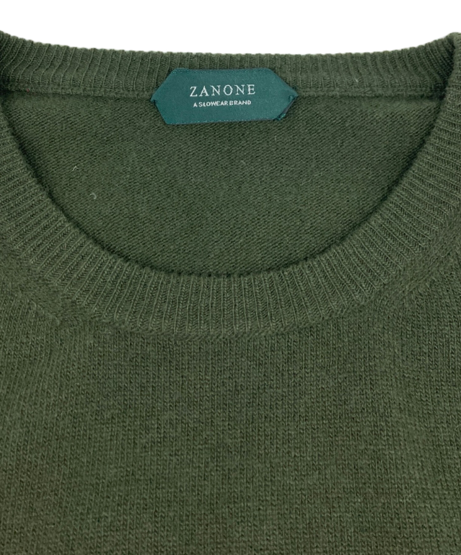 中古・古着通販】Zanone (ザノーネ) ウールカシミヤニット カーキ 