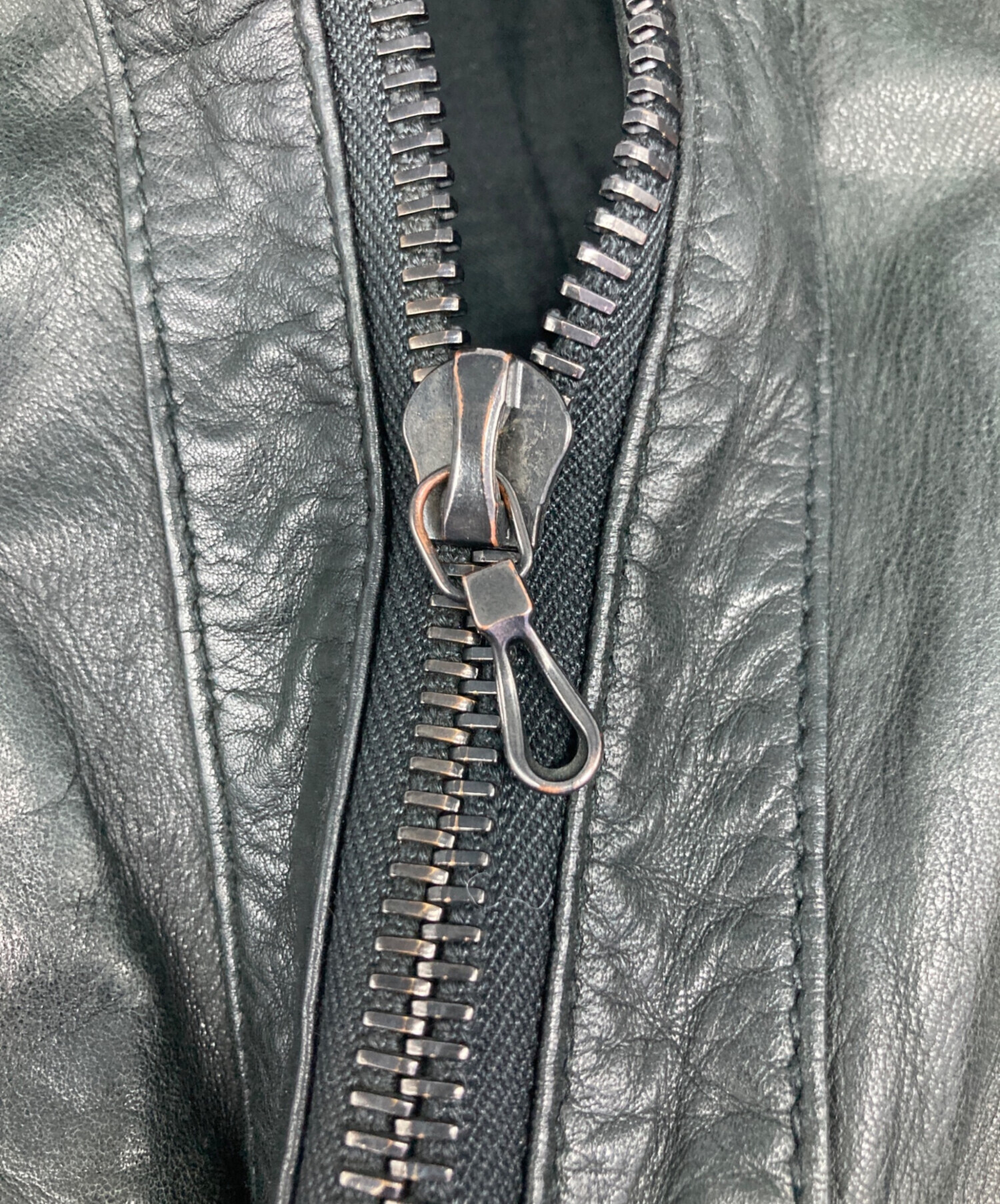 中古・古着通販】SHELLAC (シェラック) カウレザージャケット ブラック 
