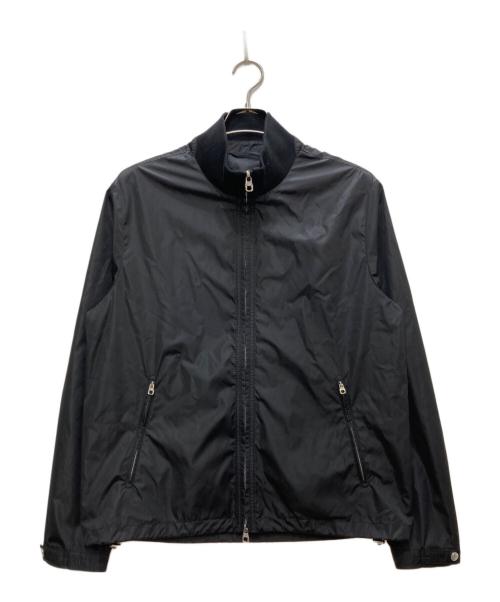 美品DUNHILLダンヒル ブラック ライトハリントンナイロンジャケットＬ 中古・古着通販】dunhill (ダンヒル) スタンドカラーナイロン