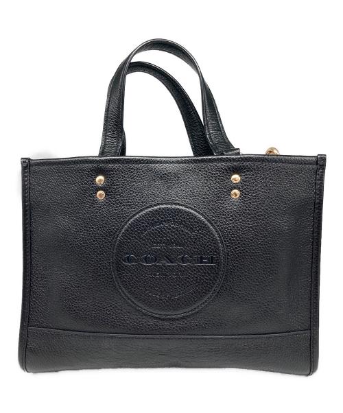 COACH デンプシー キャリーオール ウィズ パッチ トートバッグ　ブラック 中古・古着通販】COACH (コーチ) デンプシー キャリーオール ウィズ