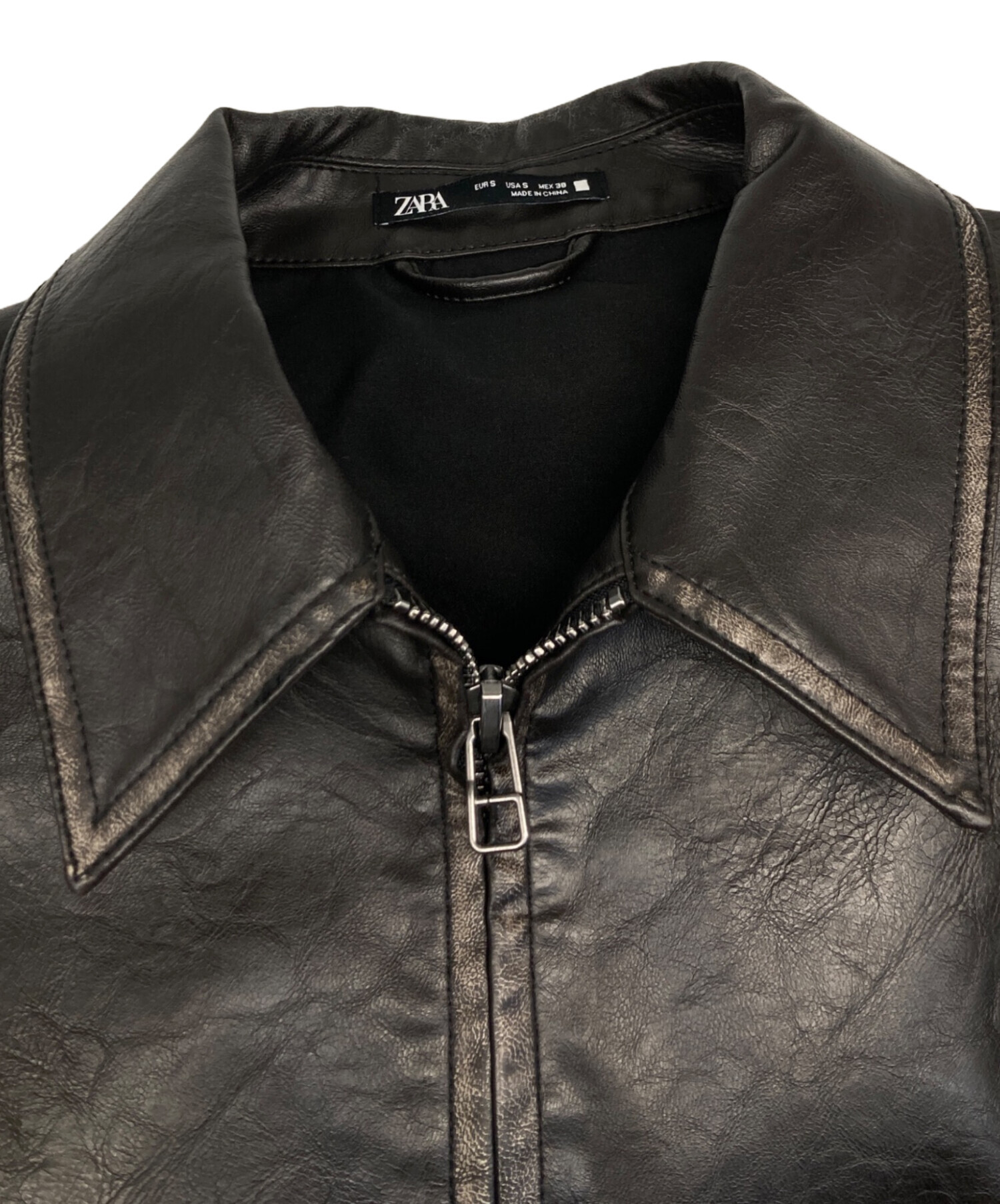 中古・古着通販】ZARA (ザラ) グラデーションフェイクレザージャケット 