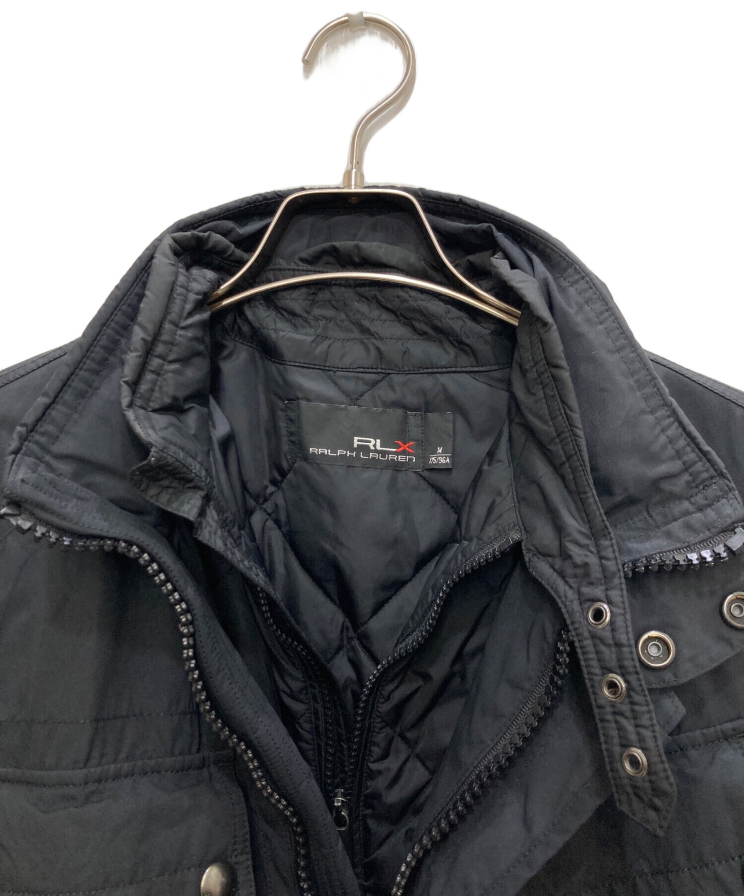 ラルフローレン ブラックナイロンジャケットM 175/96A