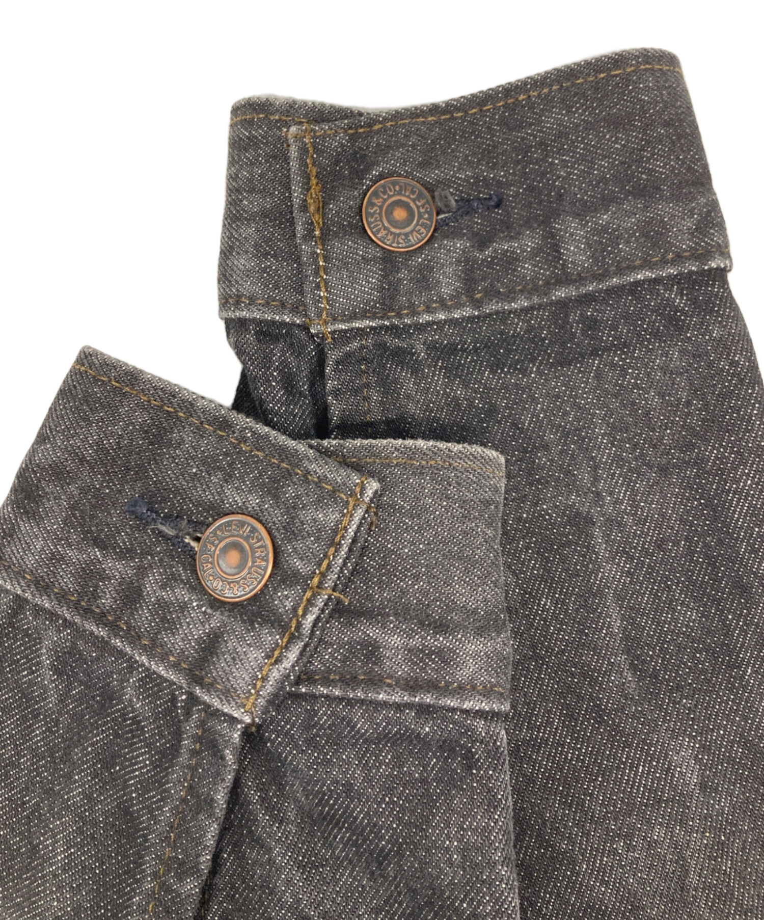 中古・古着通販】LEVI'S (リーバイス) 先染めブラックデニムジャケット