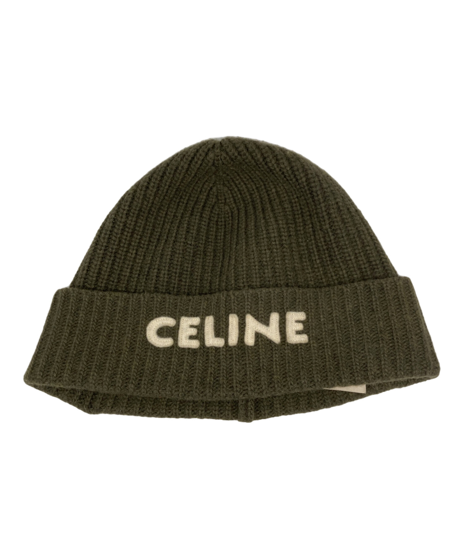 中古・古着通販】CELINE (セリーヌ) ウールニット帽 グリーン
