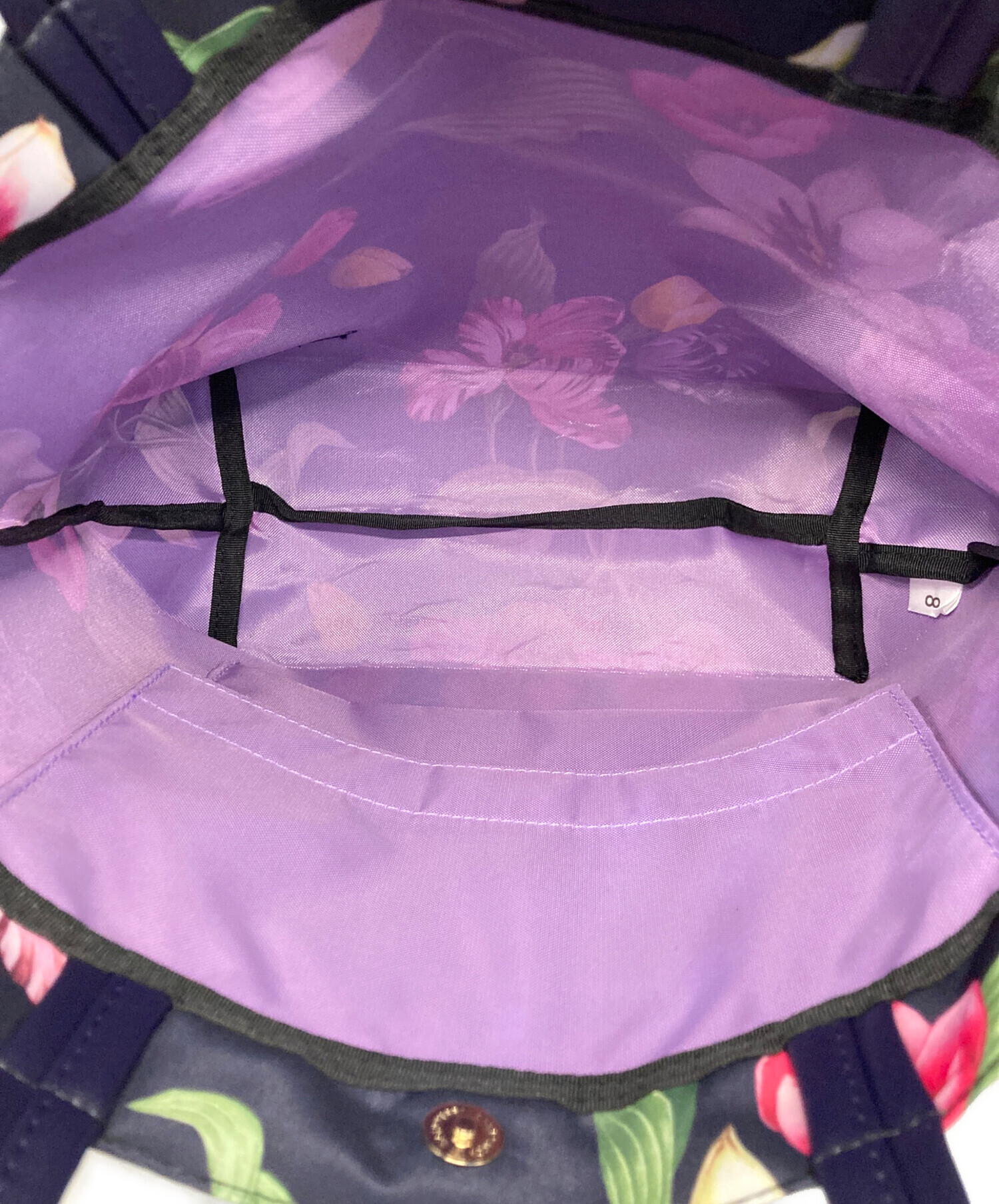 中古・古着通販】FEILER (フェイラー) 総柄トートバッグ ネイビー 未 