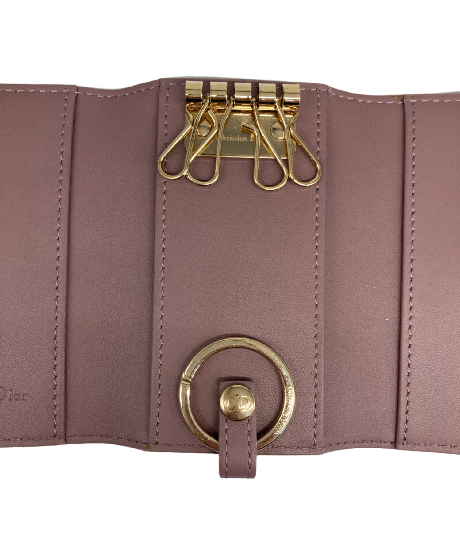 Dior キーケース ピンク ブラウン 中古・古着通販】Christian Dior (クリスチャン ディオール