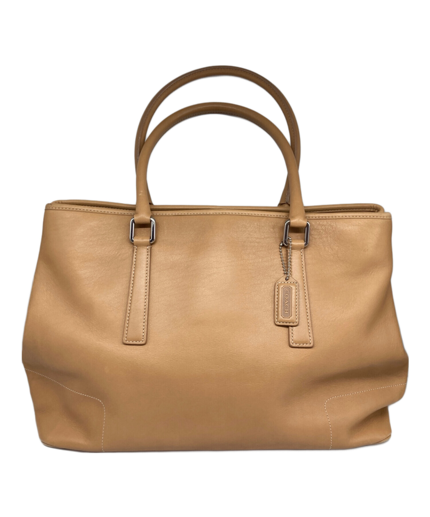 中古・古着通販】COACH (コーチ) オールドレザートートバッグ ベージュ 