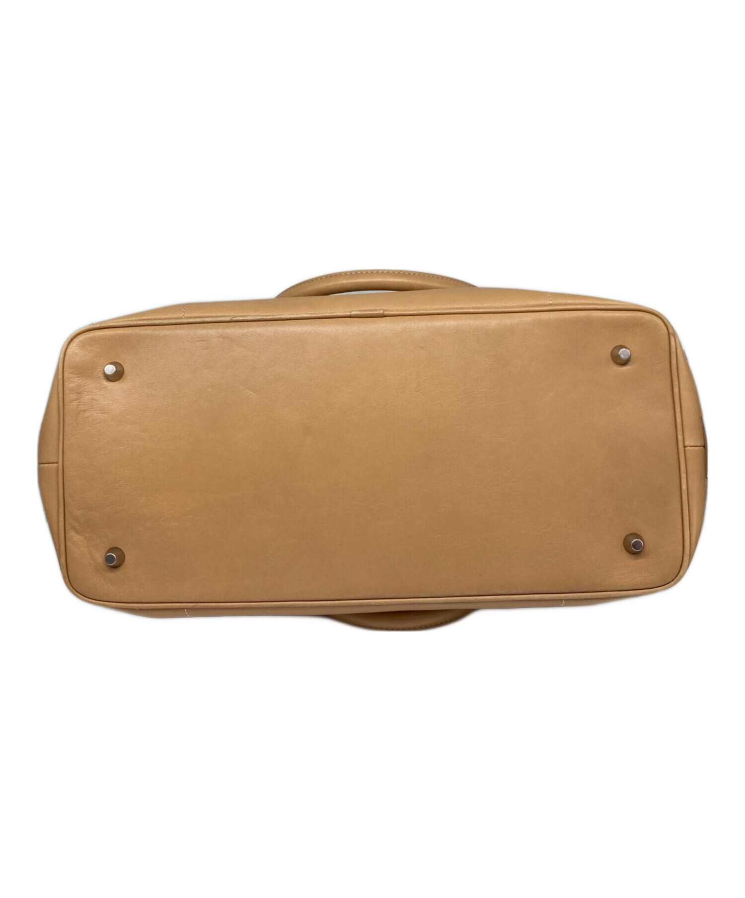 中古・古着通販】COACH (コーチ) オールドレザートートバッグ ベージュ