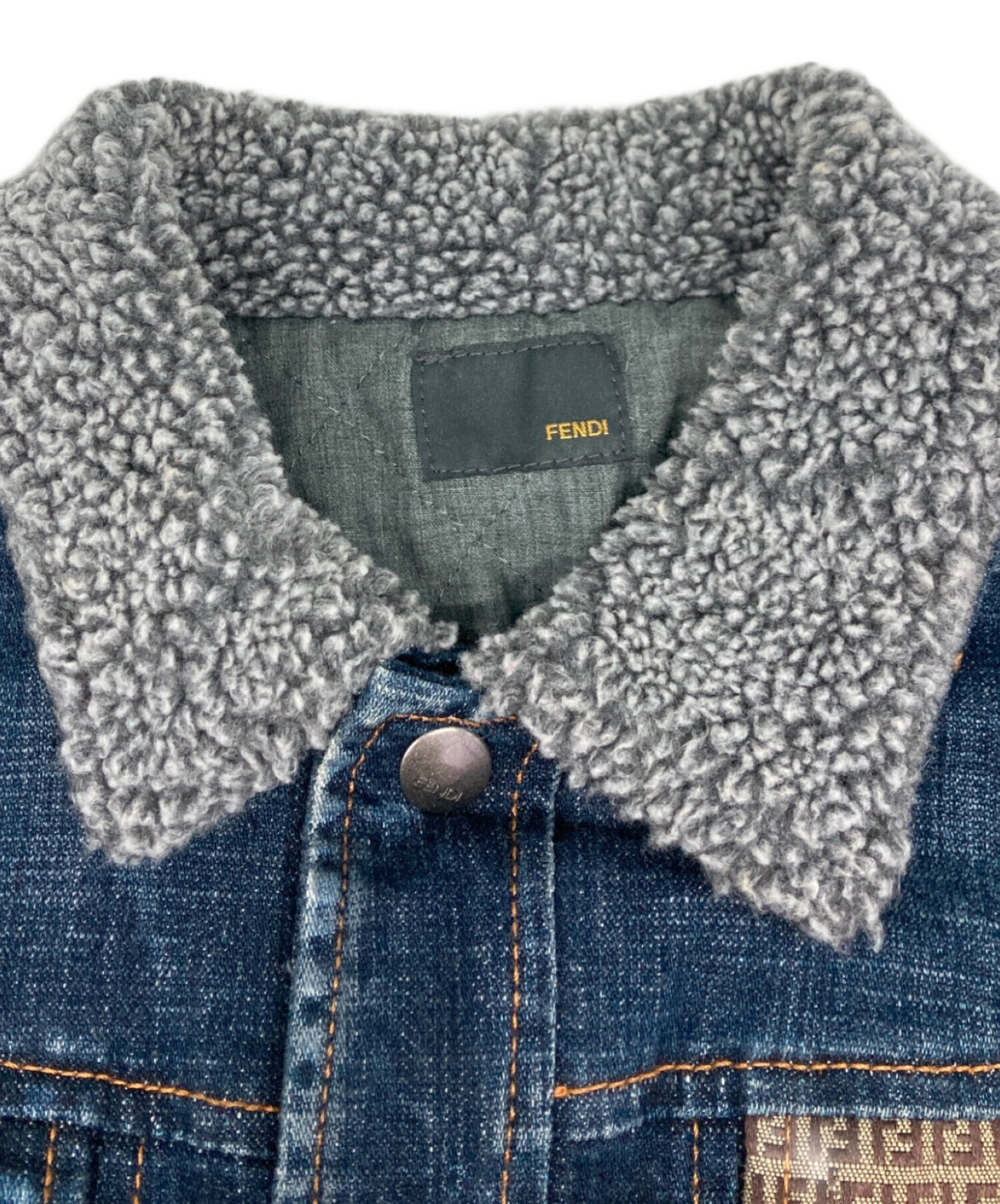 90s Archive FENDI ズッカ柄 ジップアップジャケット イタリア製 中古・古着通販】FENDI (フェンディ) ズッカ柄デニムジャケット