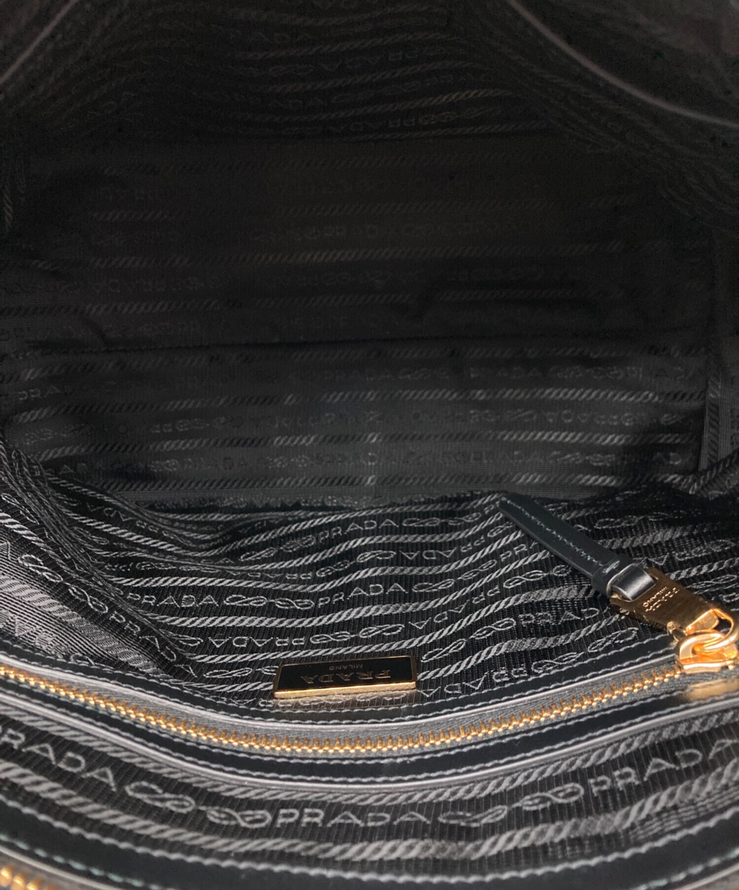 中古・古着通販】PRADA (プラダ) ロゴジャガード 2WAYバッグ ブラック