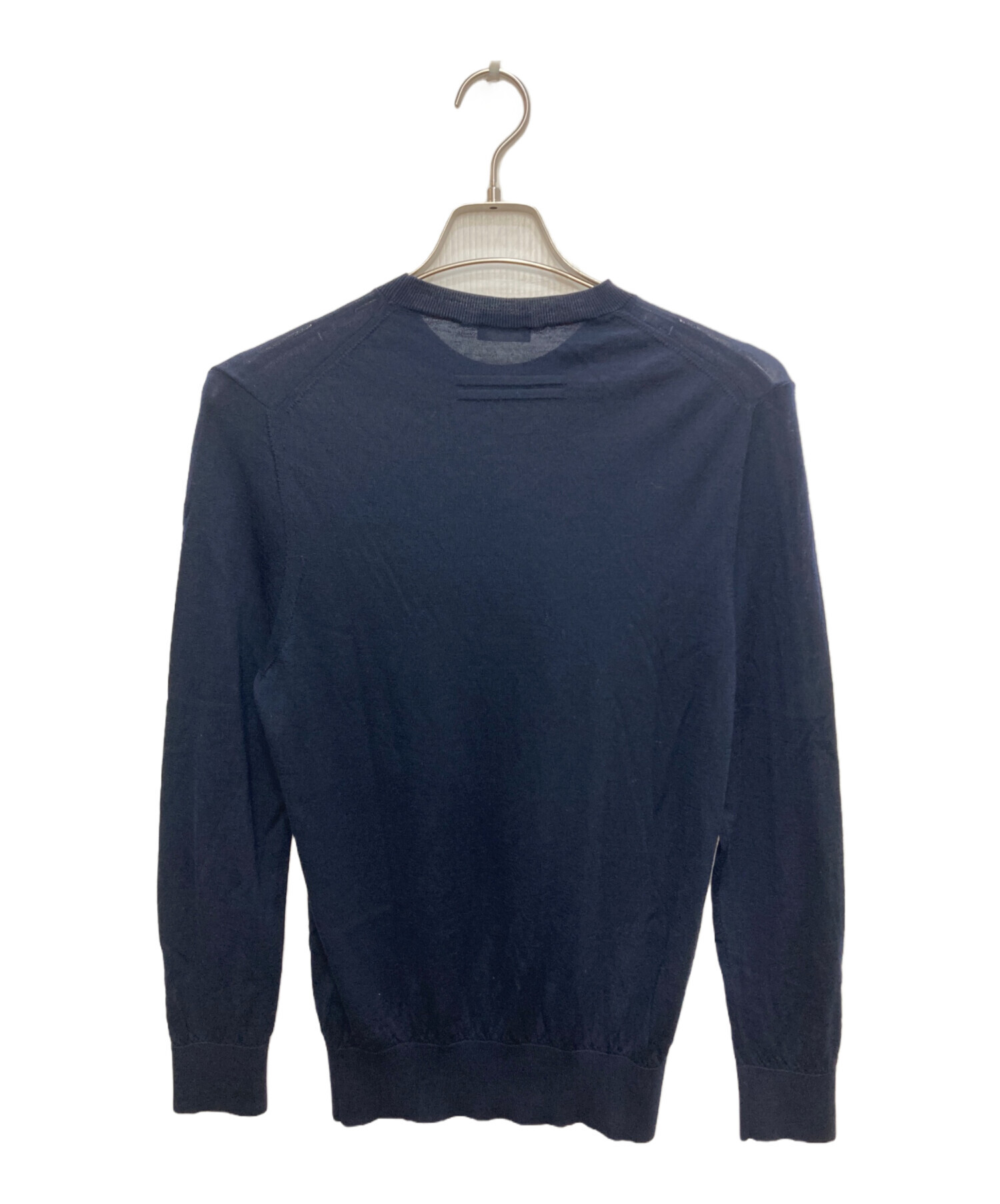 中古・古着通販】ZEGNA (ゼニア) ウールハイゲージニット ネイビー