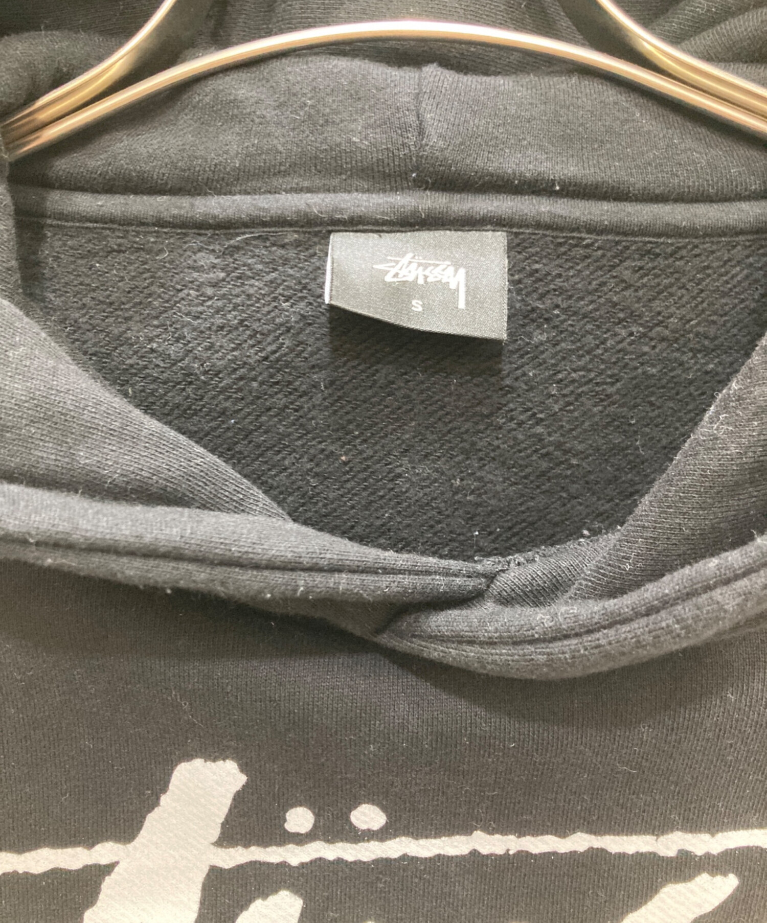 中古・古着通販】stussy (ステューシー) プリントパーカー ブラック