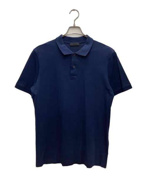 中古・古着通販】PRADA (プラダ) 半袖ポロシャツ ネイビー サイズ:L