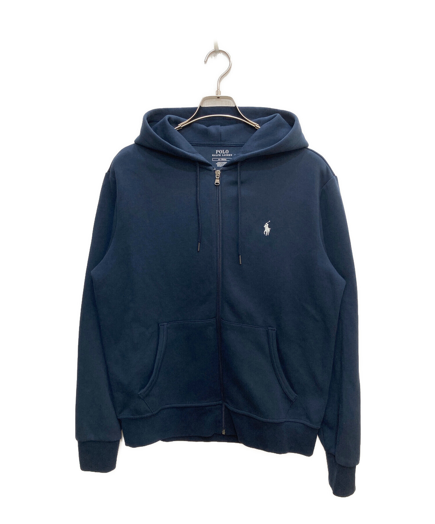 ［古着］Polo Ralph Lauren パーカー フーディー ネイビー M 中古・古着通販】POLO RALPH LAUREN (ポロ・ラルフローレン) ジップ
