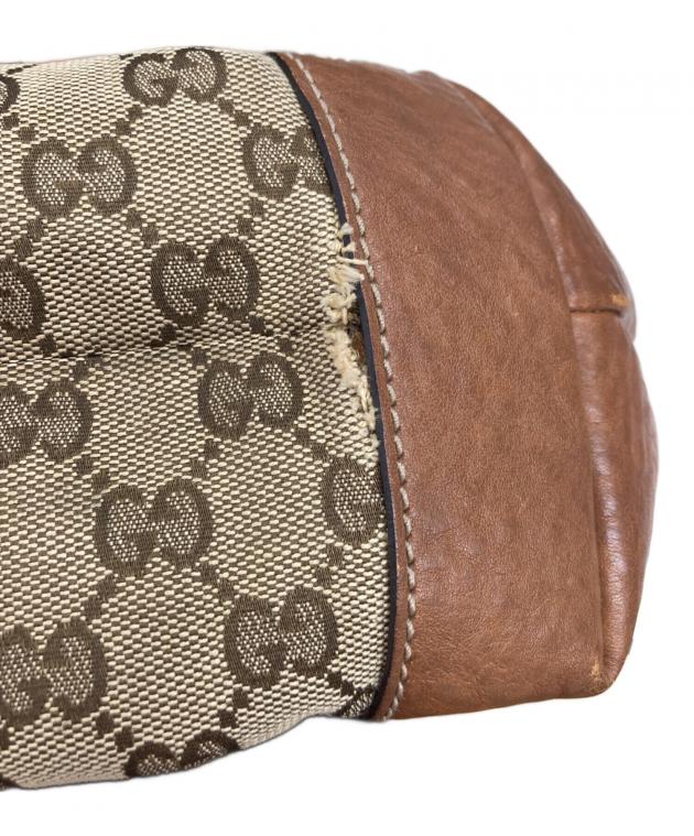 中古・古着通販】GUCCI (グッチ) GGキャンバスハンドバッグ ベージュ