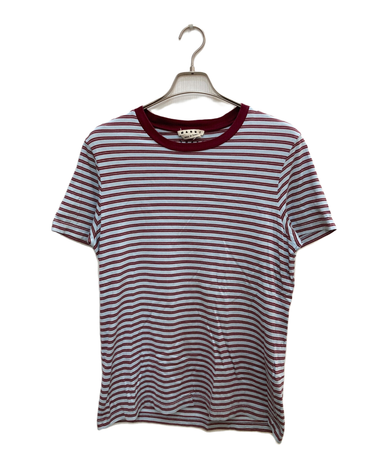 中古・古着通販】MARNI (マルニ) 半袖ボーダーTシャツ ブルー サイズ