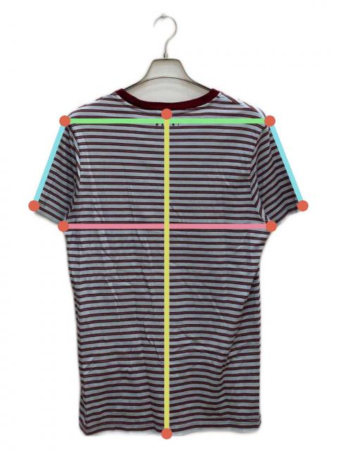 中古・古着通販】MARNI (マルニ) 半袖ボーダーTシャツ ブルー サイズ 