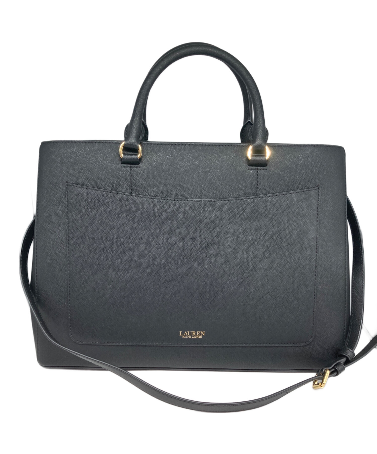 ローレン ラルフローレン LAUREN RALPH LAUREN 2wayバッグ クロスハッチレザーラージハンナサッチェル ブラウン レディース 美品 2512LT438 中古・古着通販】LAUREN RALPH LAUREN (ローレンラルフローレン