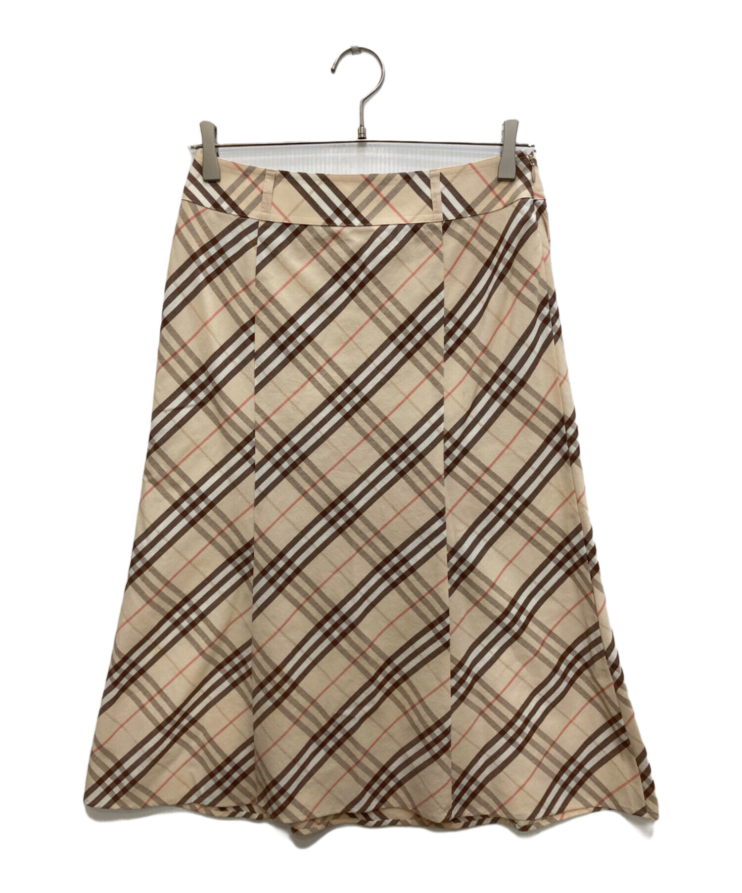 バーバリー ロンドン スカート 42 W74 丈81 ベージュ系チェック DMW 中古・古着通販】BURBERRY LONDON (バーバリーロンドン) ノバチェック