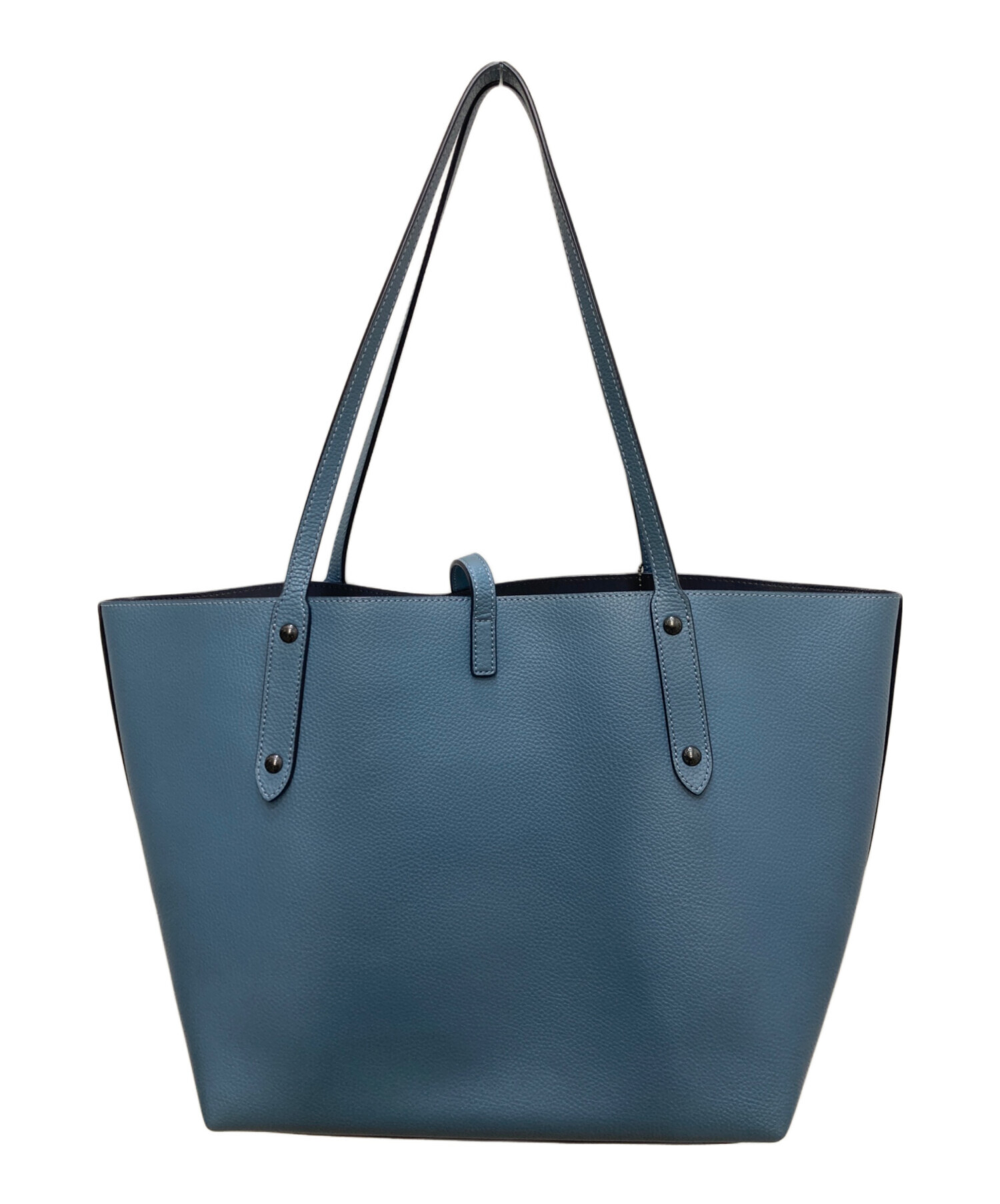 中古・古着通販】COACH (コーチ) マーケット トート バッグ ブルー 