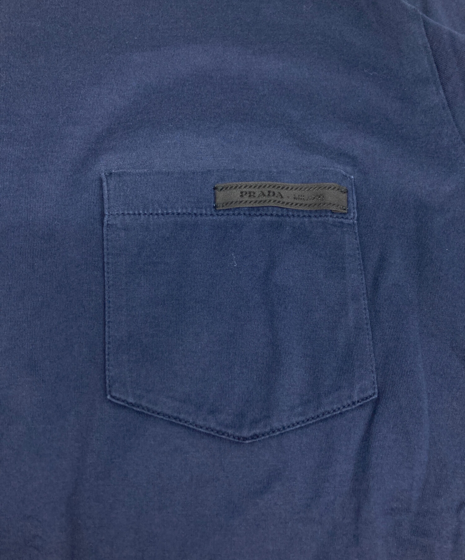 中古・古着通販】PRADA (プラダ) ポケットTシャツ ネイビー サイズ:L