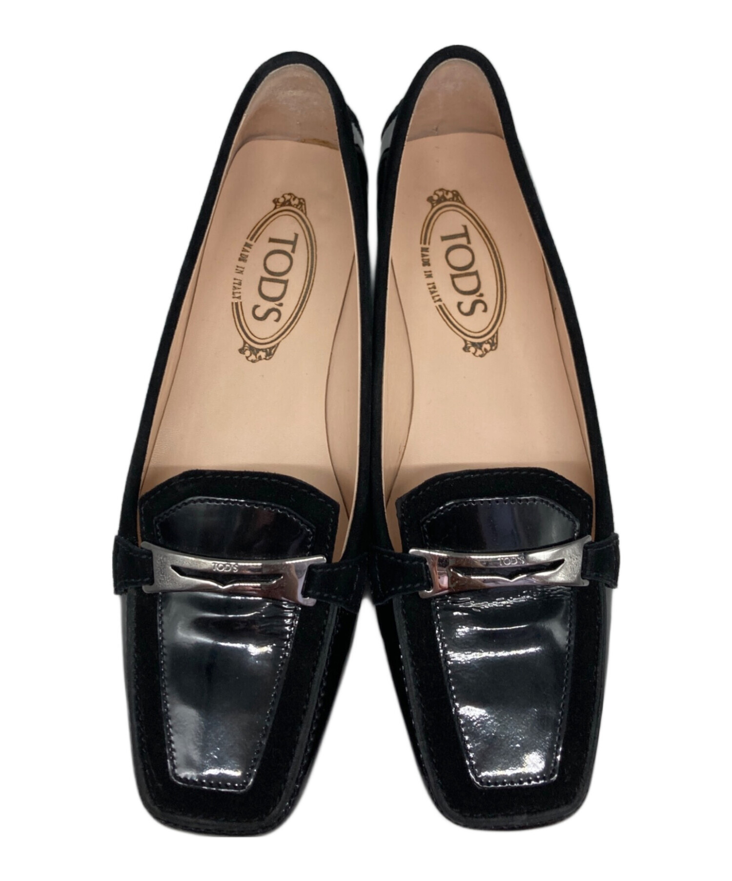 美品 TOD’S トッズ エナメル パンプス 24cm 中古・古着通販】TOD'S (トッズ) エナメルパンプス ブラック サイズ:38