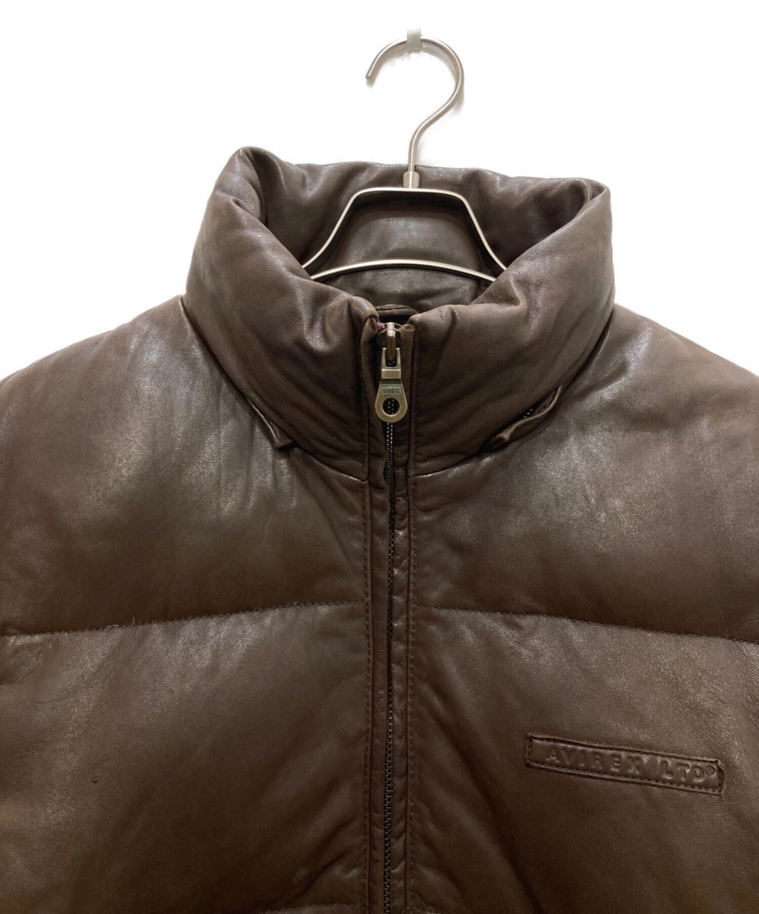 中古・古着通販】AVIREX (アヴィレックス) ラムレザーダウンジャケット 