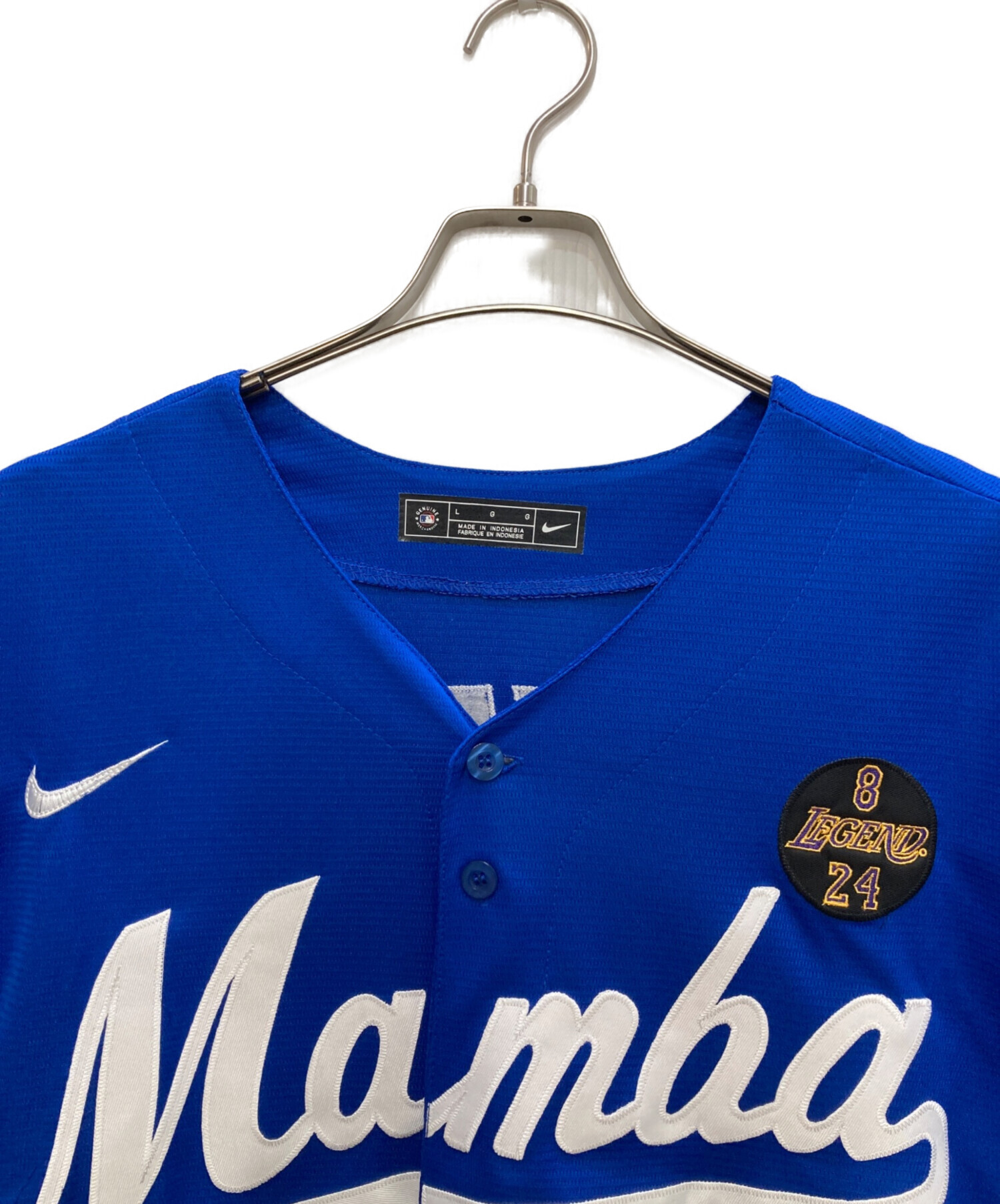 中古・古着通販】NIKE (ナイキ) ベースボールシャツ ブルー サイズ:L