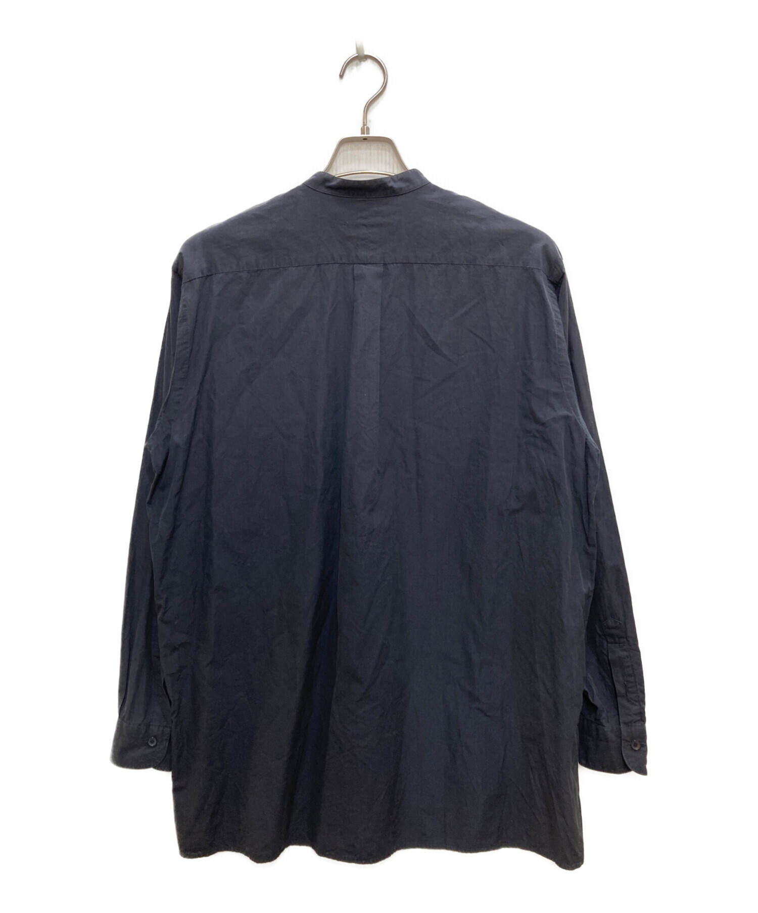 中古・古着通販】COMOLI (コモリ) バンドカラーシャツ ブラック サイズ