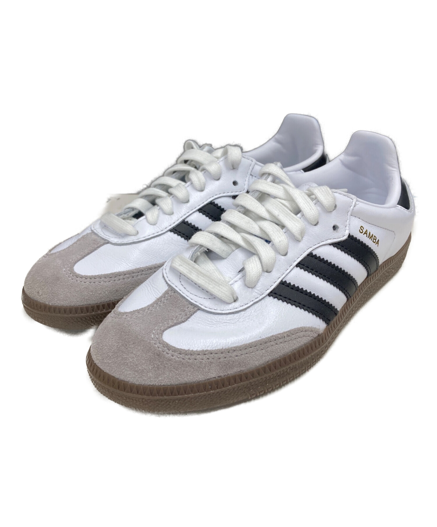 美中古 サンバ OG ホワイト/シルバー 24cm 箱・全付属品有 中古・古着通販】adidas (アディダス) Samba OG ホワイト サイズ:24cm