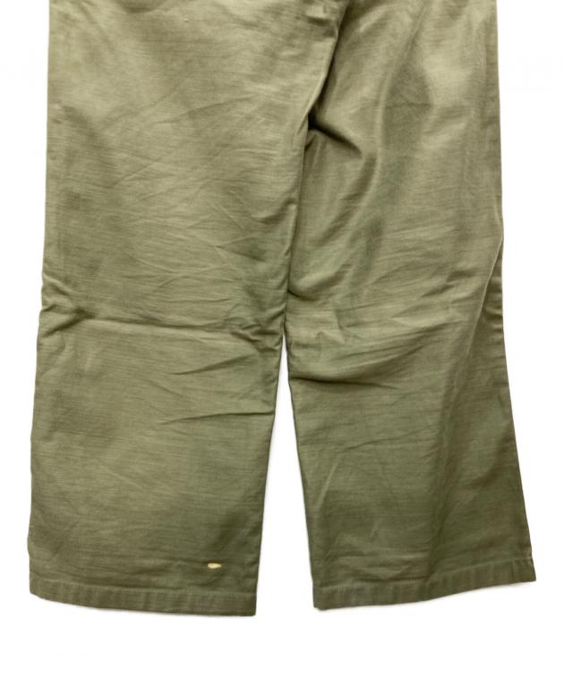 中古・古着通販】HYKE (ハイク) BACK SATIN BAKER PANTS オリーブ