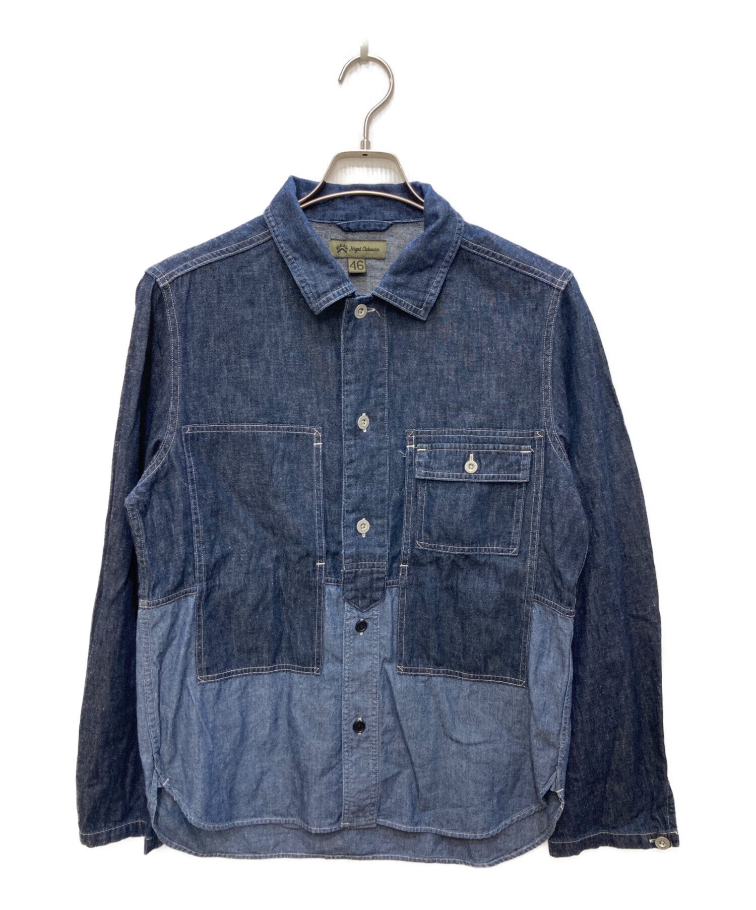 Nigel Cabourn デニムカバーオール 46サイズ 中古・古着通販】NIGEL CABOURN (ナイジェルケーボン) UTILITY SHIRT C